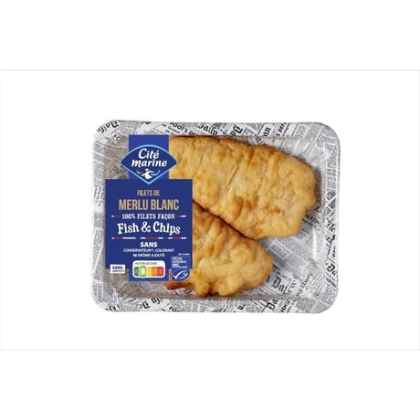 Filets de merlu blanc façon fish & chips x2 230g