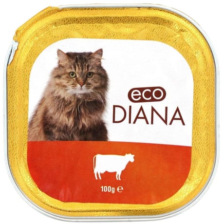 Eco diana terrine au boeuf pour chat 100g