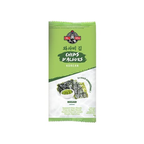 Mr min chips d'algues coreennes wasabi lot de 3x4g -12g
