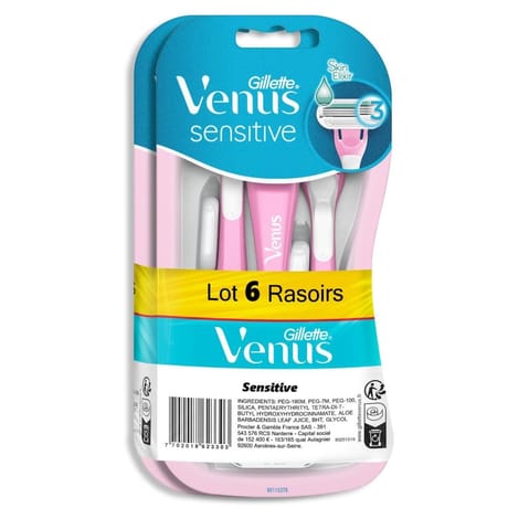 Gillette vesnus sensitive rasoir jetable lot de 2x3