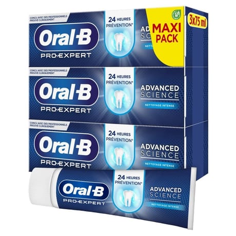 Dentifrice oral-b pro-expert advanced science nettoyage intense 3x75ml