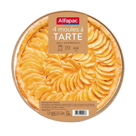 Alfapac moules a tarte en papier x4