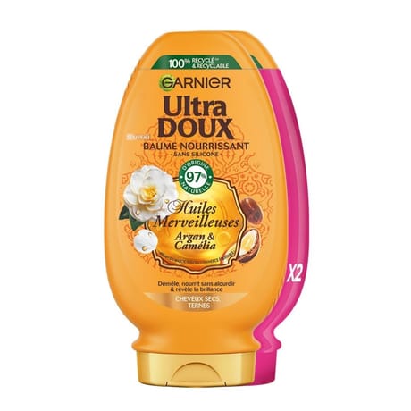 Ultra doux baume nourrissant huiles merveilleuses argan lot de 2x250ml