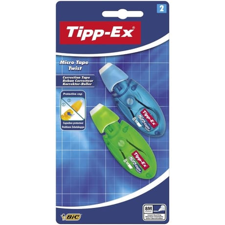 Bic tipp-ex 2 rubans correcteur micro tape twist