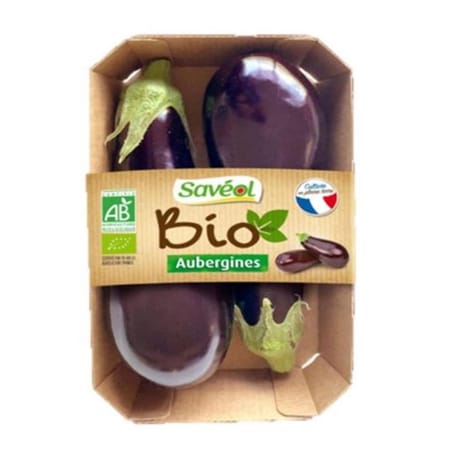 AUBERGINE NOIRE BIO BARQUETTE 500G