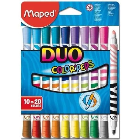 Maped feutres duo x 10 en boite carton