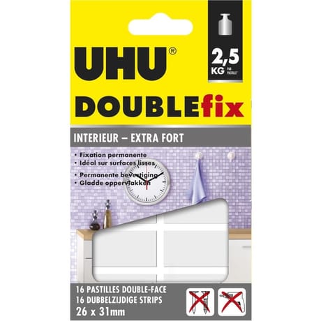 Uhu - Doublefix 16 pastilles ultra fortes