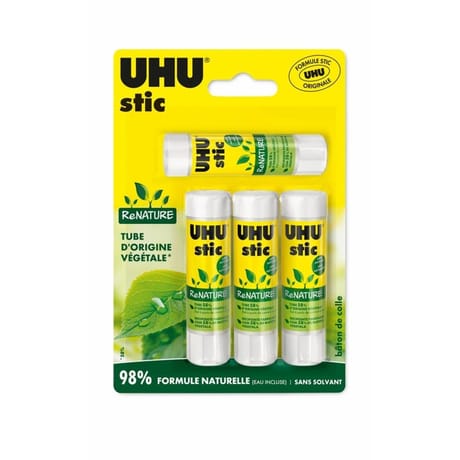 Uhu - 4 stic de 8.2g renature