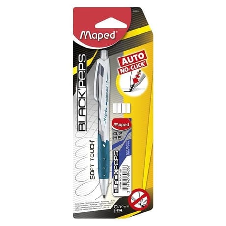 Maped - porte mine automatique 0.7mm +  étui mines + 4 gommes