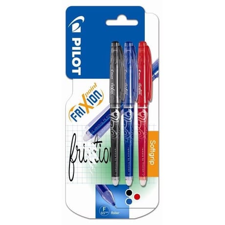 Pilot 3 frixion point 0.5 mm noir / bleu / rouge