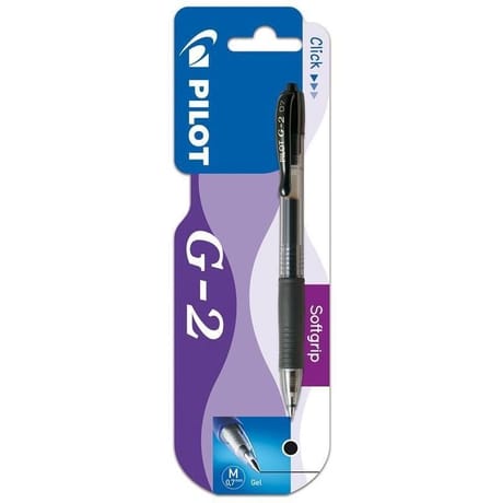 Pilot stylo bille rétractable g-2 noir
