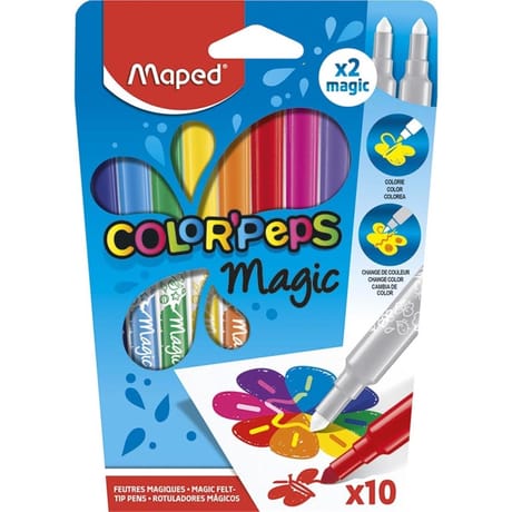 Feutres magiques color'peps x10