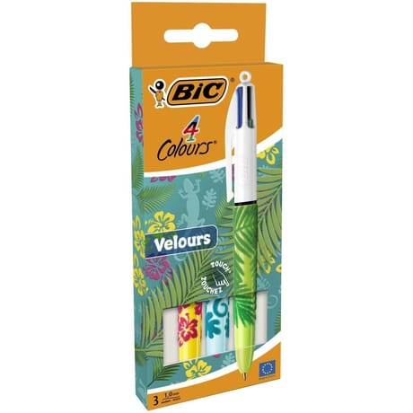 Bic coffret 3 stylos 4 couleurs velvet