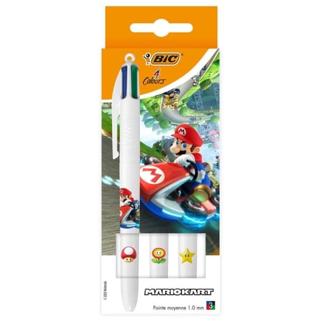 Coffret 3 stylos 4 couleurs Mario
