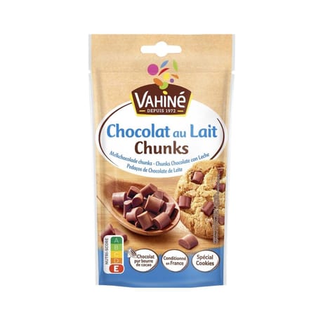 Vahiné sachet chunks chocolat au lait 100g