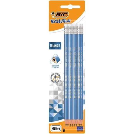 Crayon graphite evolution triangle x4 avec gomme