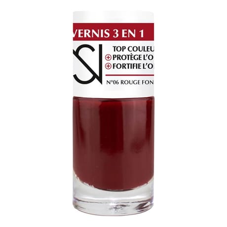 Ns vernis à ongles 3 en 1 n°06 rouge foncé