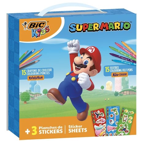 Bic Super Mario valise coloriage x30