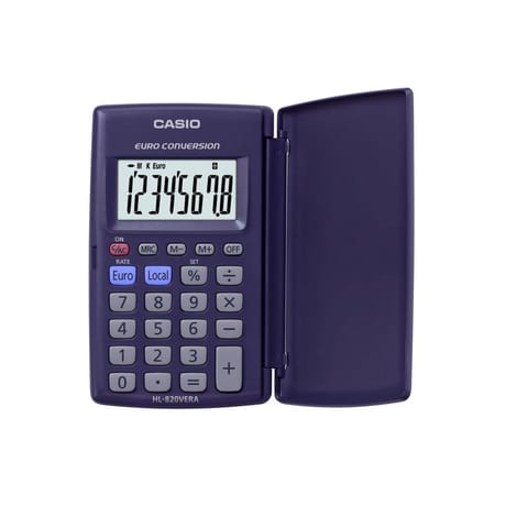 Calculatrice poche 4 opérations HL820VERA