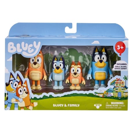 La Famille de Bluey au complet (x4 Figurines)