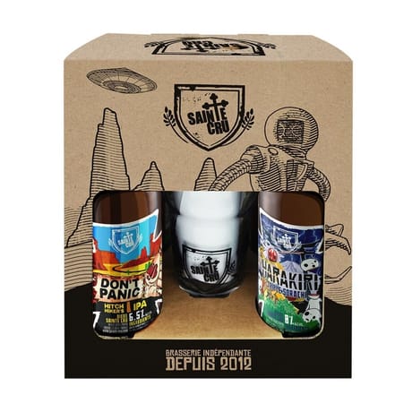 Coffret Sainte Cru 6.25% Vol.4x33cl + 1 verre