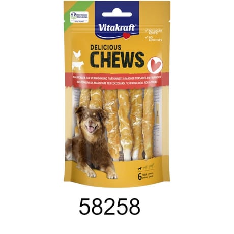 Vitakraft delichews op noués et poulet p/6 s 70g