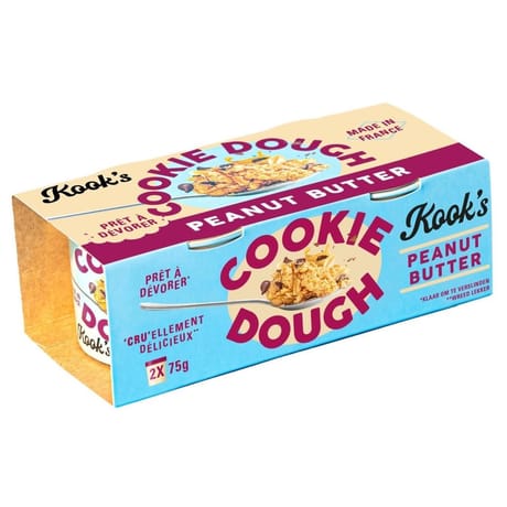 Kook's cookie dough peanut butter 2x75g