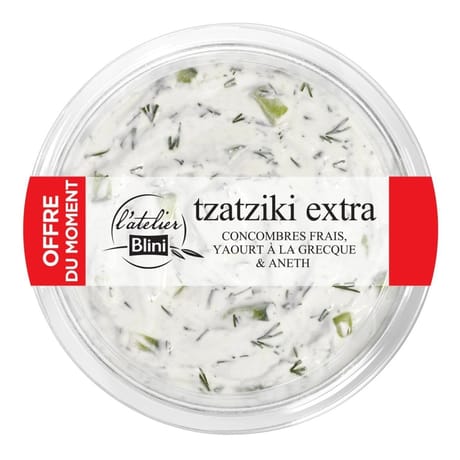 L'atelier blini tzatziki 215g offre du moment