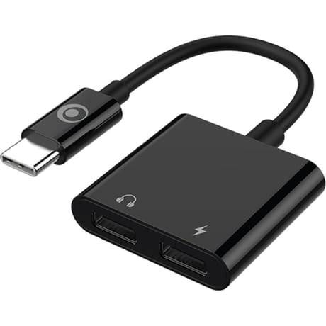 Bigben connected adaptateur USB-C audio + charge 60W Noir ADACTOCC60WB