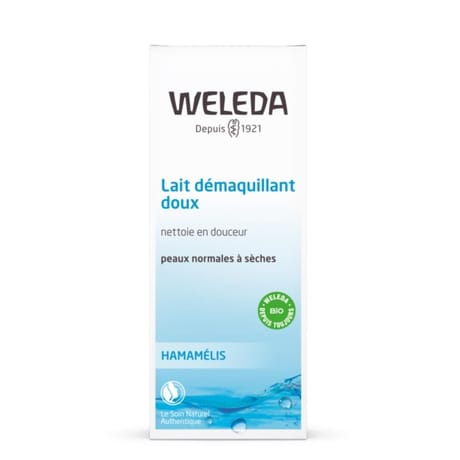 Weleda lait demaquillant doux hamamelis  100 ml