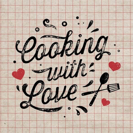 20 serviettes 100% papier recyclé 33x33cm cooking with love