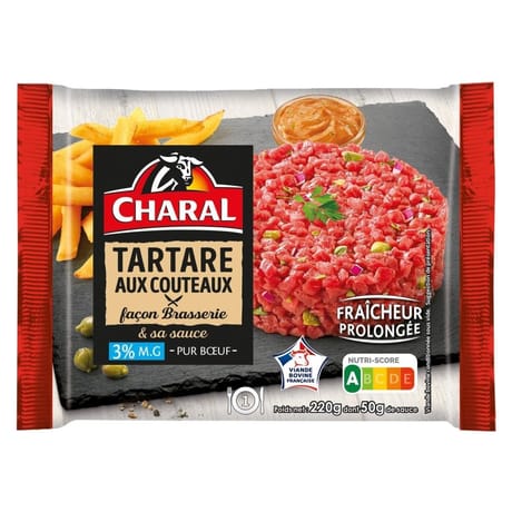 Tartare de boeuf aux couteaux façon brasseries et sa sauce 220g Charal