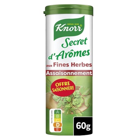 Knorr assaisonnement en poudre fines herbes offre saisonnière 60g