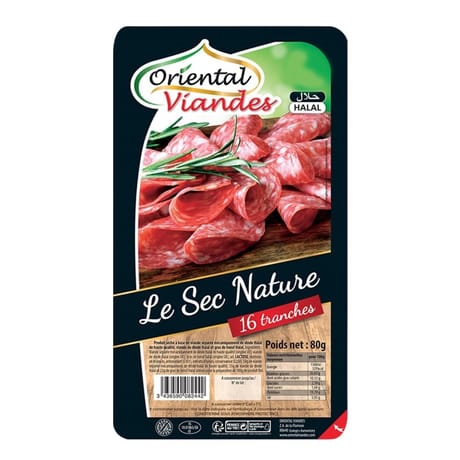 Oriental viandes saucisson sec de boeuf 80g