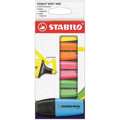 Stabilo 5 surligneurs boss mini
