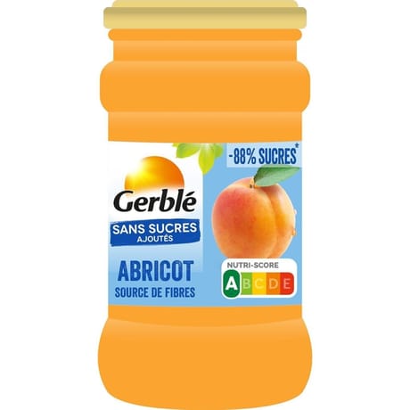 Gerblé confiture abricot sans sucres ajoutés 320g