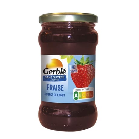 Gerblé confiture fraise sans sucres ajoutés 320g