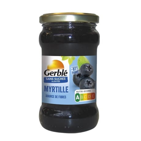 Gerblé confiture myrtille sans sucres ajoutés 320g