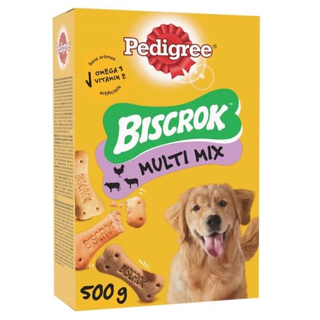 Pedigree friandises pour chien biscrok biscuits multi mix croquants 500g