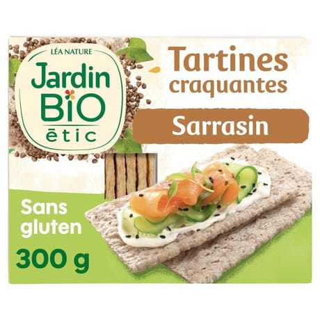 Jardin bio étic tartines craquantes sarrasin sans gluten bio 300g