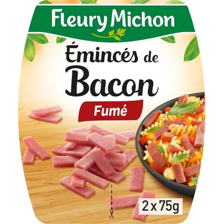 Fleury Michon émincés de bacon 2 x 75 g soit 150 g