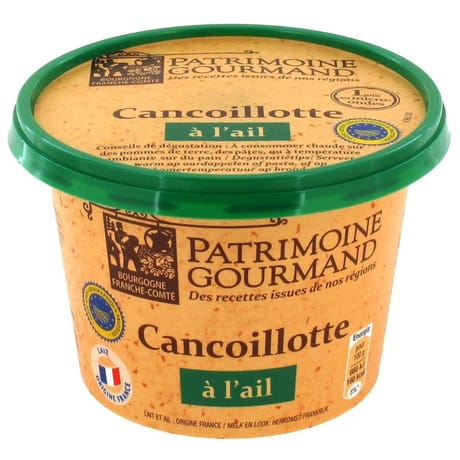 Patrimoine gourmand cancoillotte à l'ail 11% mg 250g