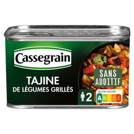 Cassegrain tajine de légumes grillés, coriandre et raisins secs 1/2 375g