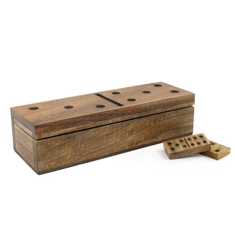Dominos  dans boite bois 20x6.5cm