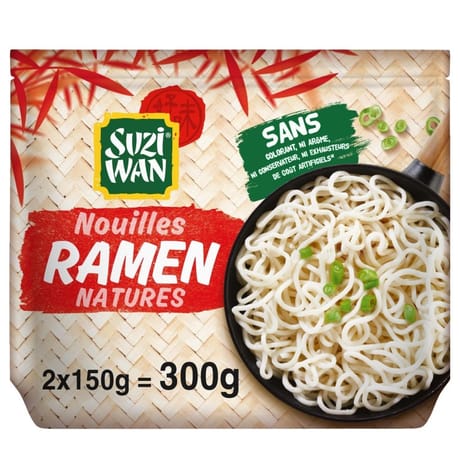 Suzi wan nouilles précuites ramen pour wok 2 x 150g -300g
