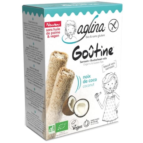 Aglina goûtine noix de coco bio et sans gluten 125g