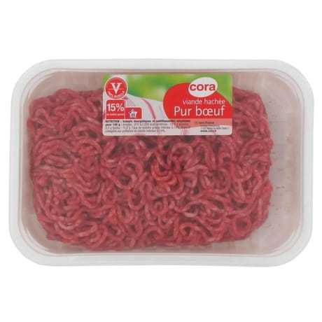 Viande hachée pur boeuf 15% 350g