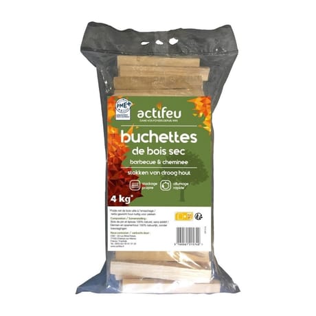 Actifeu bois rangé en sac de 4kg