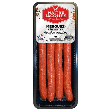 Merguez Boeuf et Mouton XXL 320g Maitre Jacques