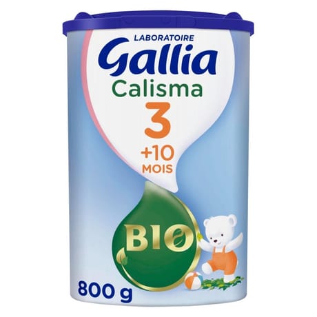 Gallia calisma lait poudre croissance bio +10mois  800g